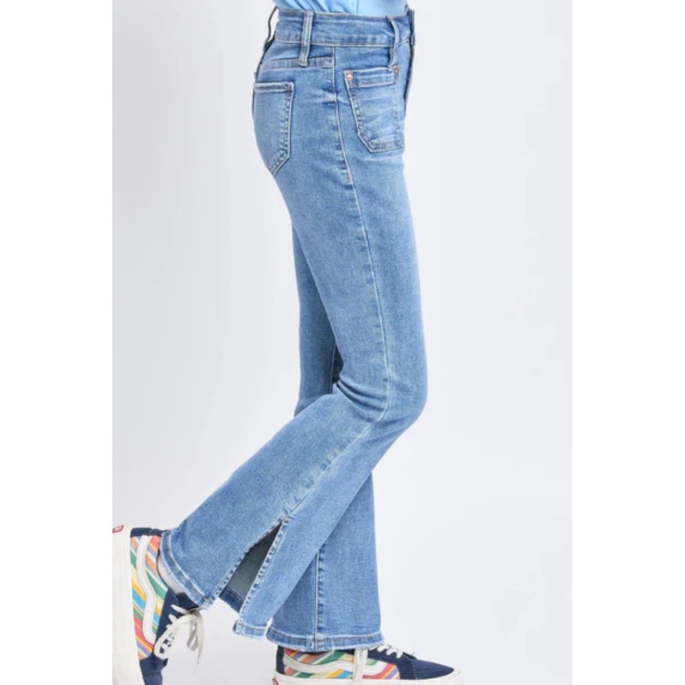 Girls YMI Wash Flare Jeans‎ size 8 Light Wash NWT